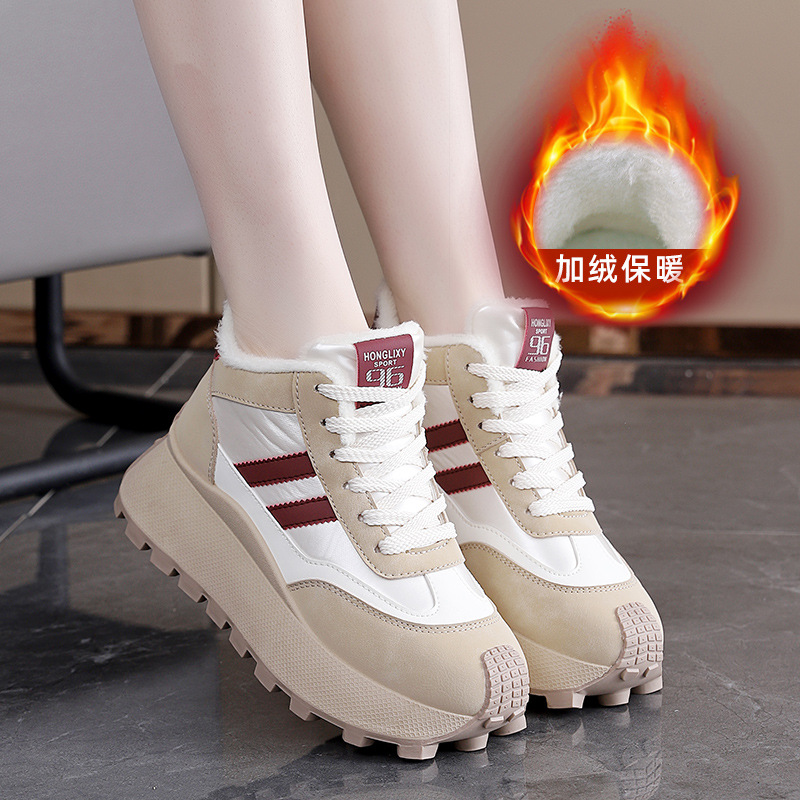 Sewing Fleece - Winter Thick-Soled High-Top Women's Casual Sports