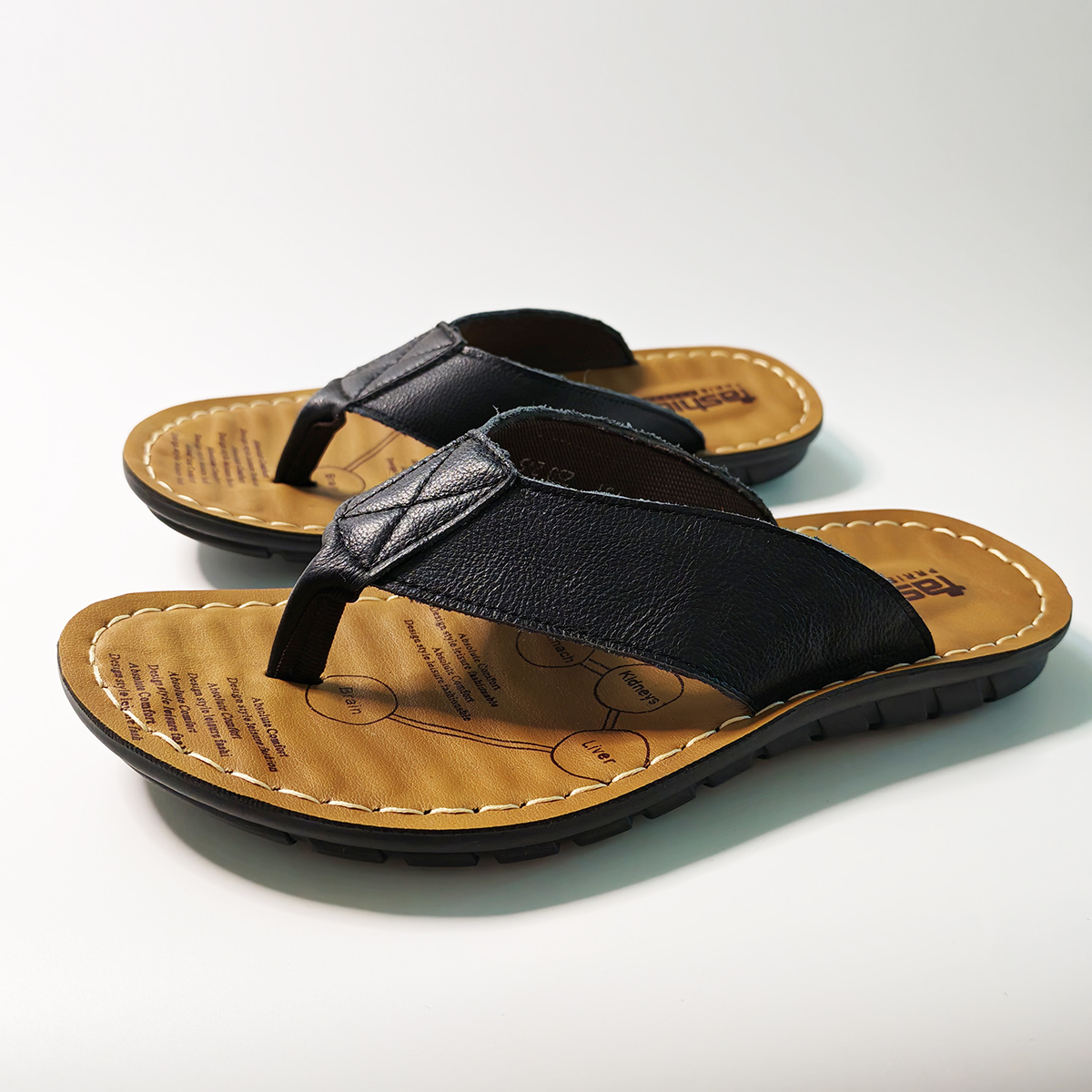Sewing Net - Summer Shoes Men Slippers Genuine Leather