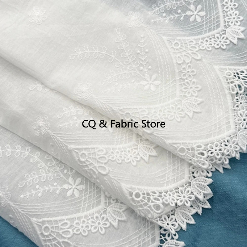 Is Sewing A Textile Craft - 28cm Wide Floral Embroidered Cotton Fabric