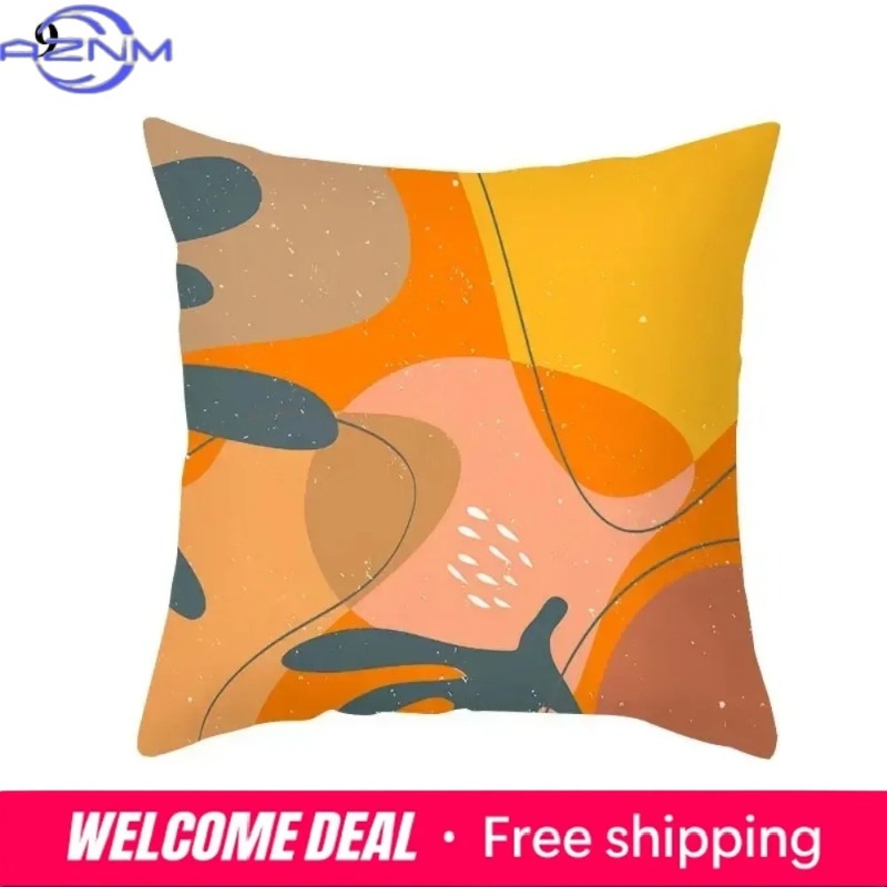 Boho Orange Abstract Cushion C - Century Textile & Sewing Supply Online Shopping review and price