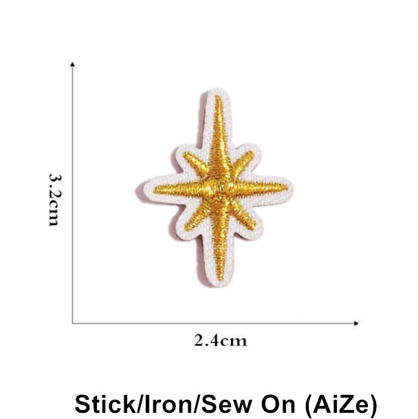 Stick Iron Sew On 10 Pcs Stars - Sewing Id review and price