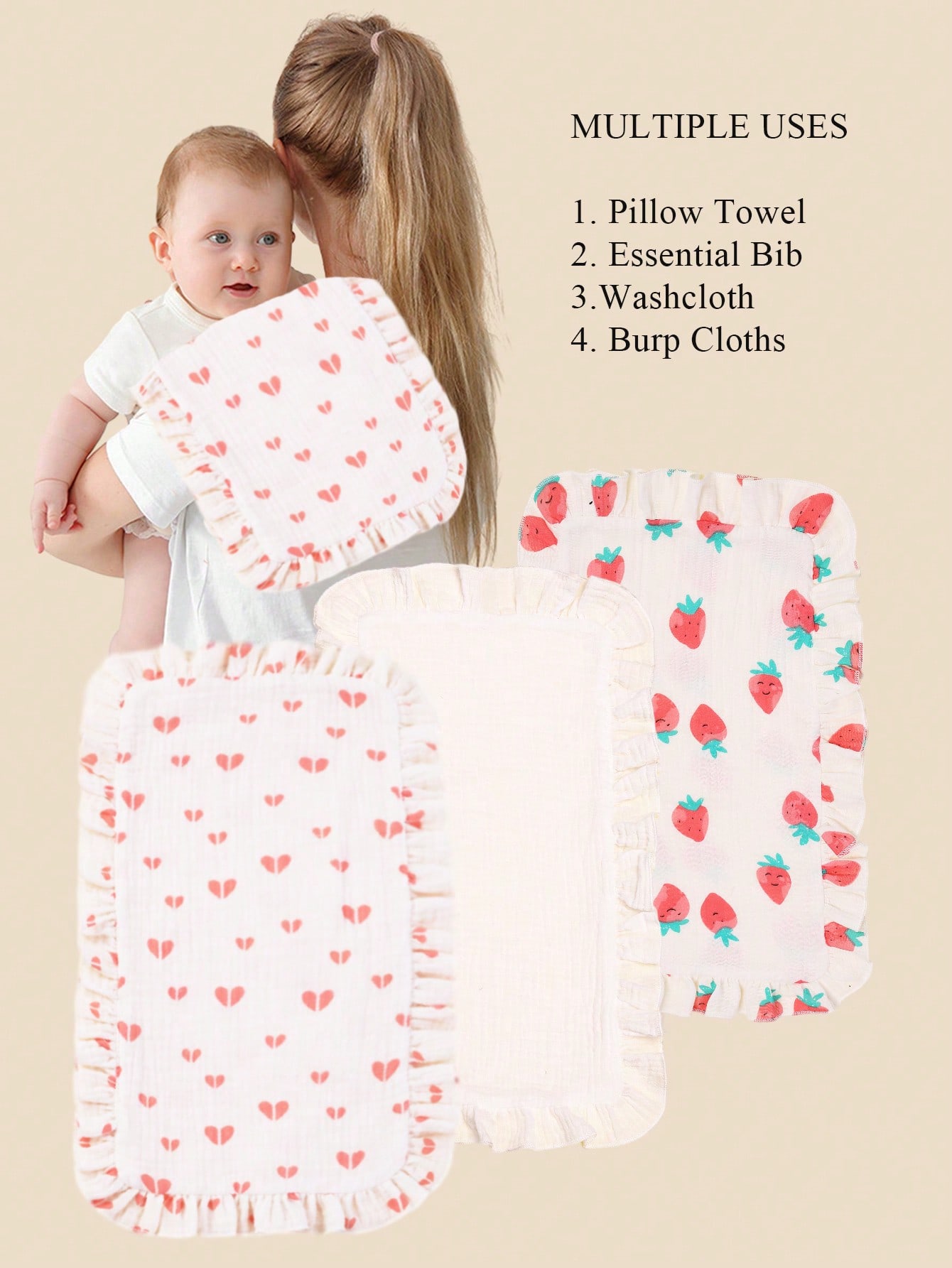 3Pcs/Set Soft Muslin Cotton Ga - Shoulder Pad Set In review and price