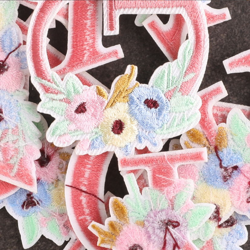 10 Pcs Pink Flowers Alphabet E - Sewing Id review and price