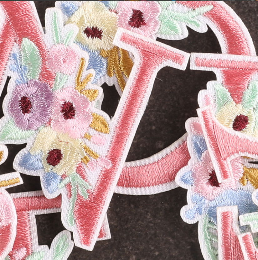 10 Pcs Pink Flowers Alphabet E - Sewing Id review and price