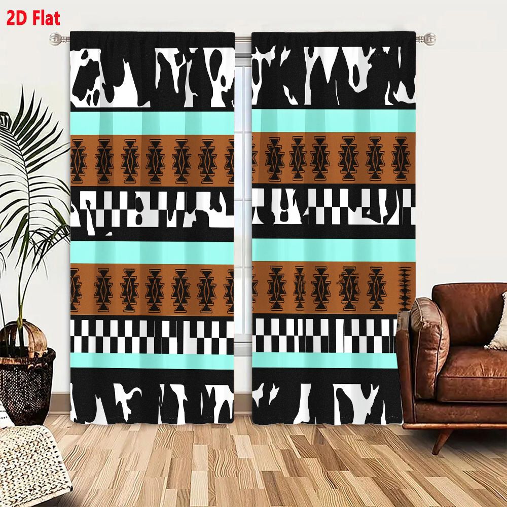 2Pcs Curtains 2D Flat Geometri - Century Textile & Sewing Supply Online Shopping review and price
