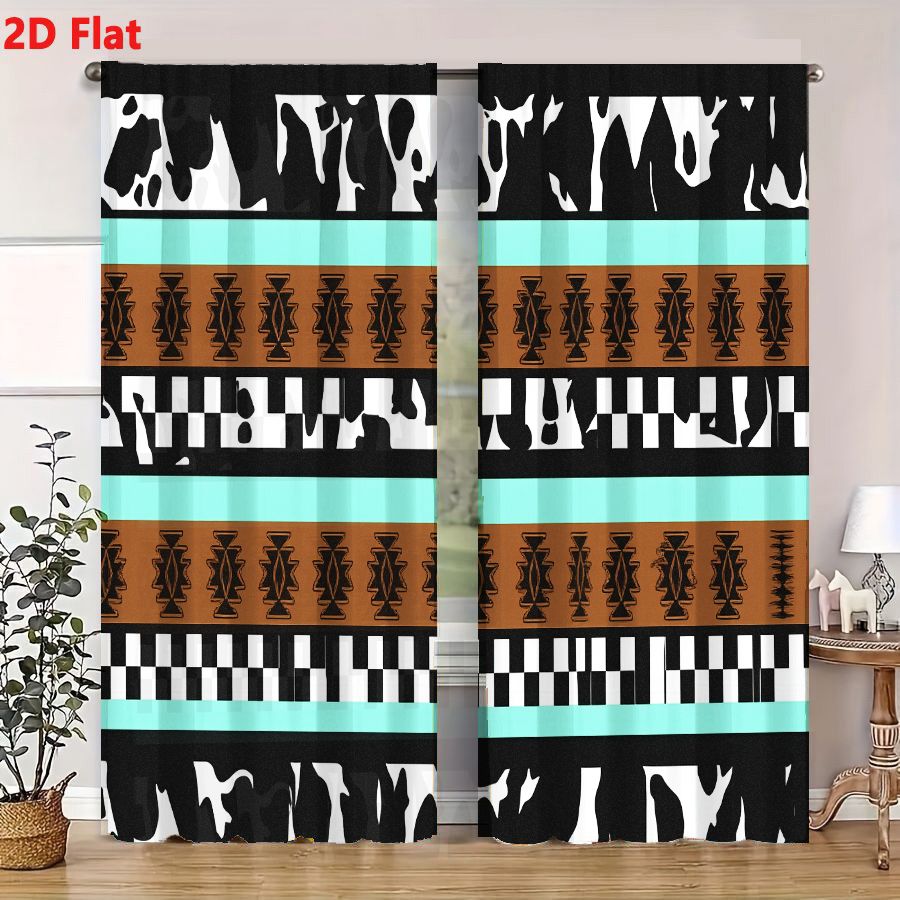 2Pcs Curtains 2D Flat Geometri - Century Textile & Sewing Supply Online Shopping review and price