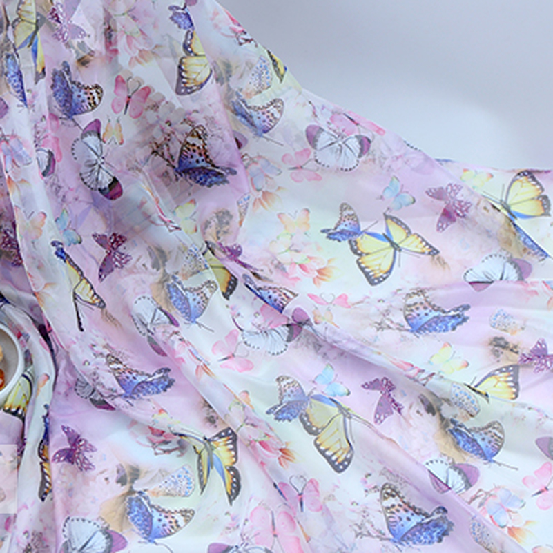 30D Butterfly Printed Chiffon  - Sewing By review and price