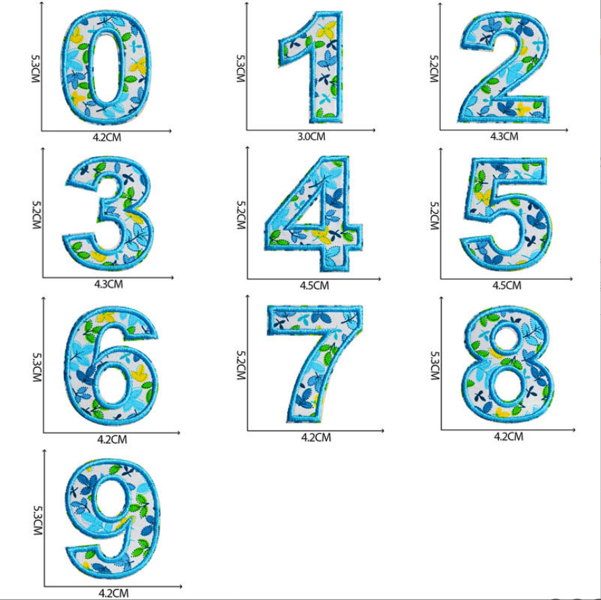 10 Pcs Blue Color Number Alpha - Sewing Id review and price
