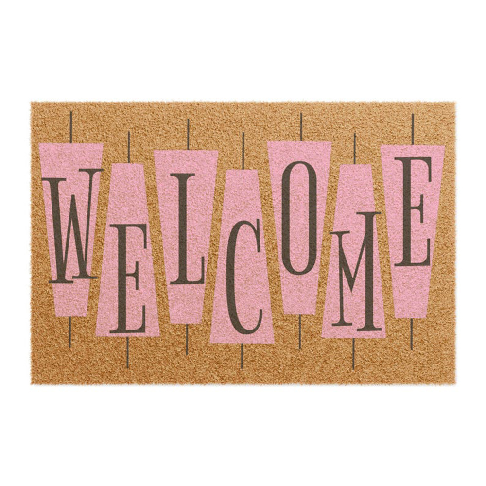 Retro Pink Cute Doormat Welcom - Century Textile & Sewing Supply Online Shopping review and price
