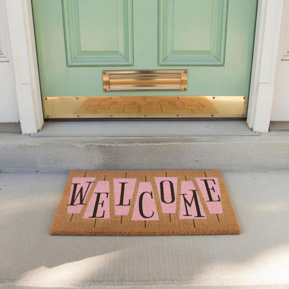 Retro Pink Cute Doormat Welcom - Century Textile & Sewing Supply Online Shopping review and price